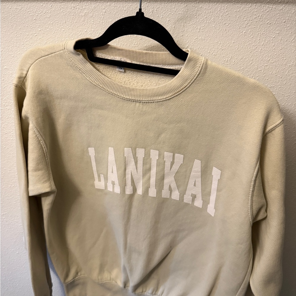 Brandy Melville Cream Crew Neck Sweater
